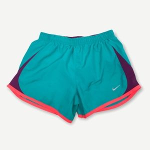 Teal nike running shorts